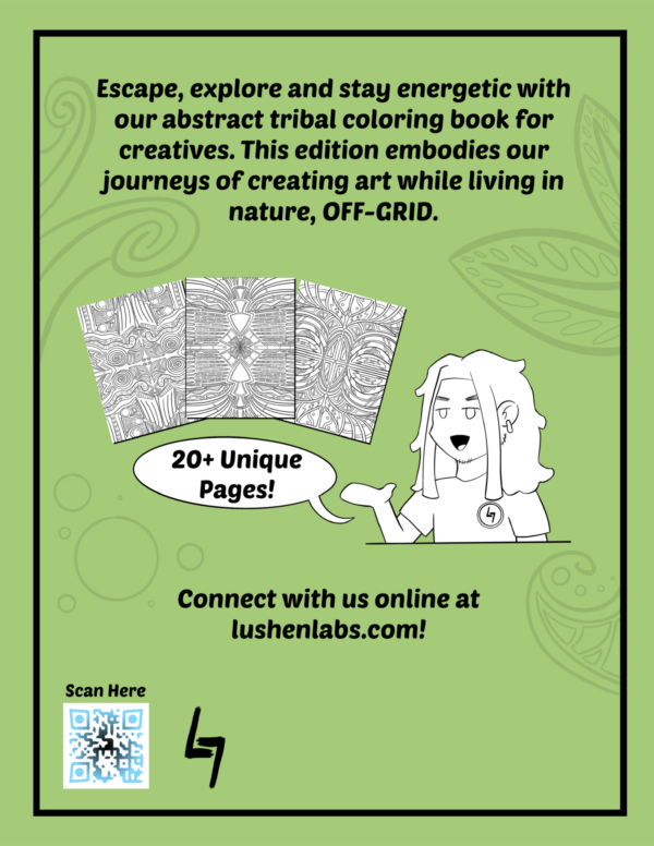 Color With Lushen: An Abstract Coloring Book - Image 2